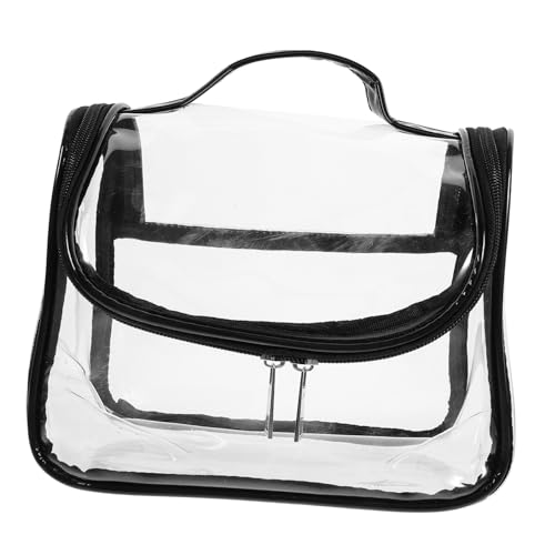 GALPADA PVC Transparente Kosmetiktasche für Damen Tragbare Handheld Reise Toilettentasche und Leicht für Makeup und Pflegeprodukte von GALPADA