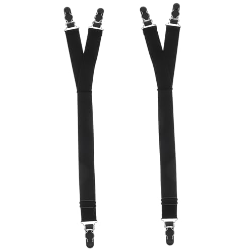 GALPADA Verstellbare Y-style Garters Für Herren Und Damen Elastische Strumpfhalter Mit Clips Für Hemden Schwarze Nylon-stockings Garter Für Perfekten Sitz Und Faltenresistenz von GALPADA