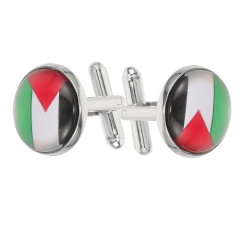 GALPADA Palästina Manschettenknöpfe Herren Flaggen design Hochwertige Hemdknöpfe Für Anzug Hochzeit Business Festliche Anlässe von GALPADA