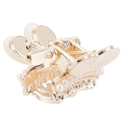 GALPADA Perlen Haarklammer Metall Mit Strass Für Damen Kleine Haar Klaue Clip Für Dünnes Und Dickes Haar Party Hochzeit Accessoire von GALPADA