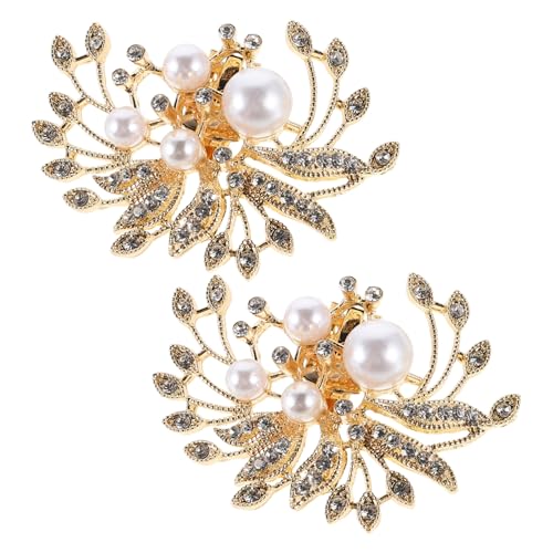 GALPADA Perlen Strass Schuhclips für High Heels Abnehmbare Blumen Schuhdekorationen Stilvolle Brautschuh accessoires Modische Charms für Hochzeit und Festliche Anlässe von GALPADA