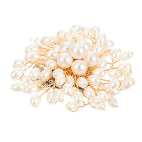 GALPADA Perlenbrosche mit Clip Elegante Anstecknadel für Damen Hochzeits Braut Corsage Schmuck für Mantel Schal Shirt von GALPADA