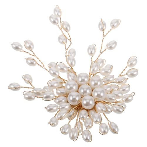 GALPADA Perlenbrosche mit Strassblumen Design Kunstperlen Brosche als Elegantes Accessoire für Damen Vielseitiger Schmuck für Kleider Mäntel Stolen und Strickjacken Edle Anstecknadel für von GALPADA