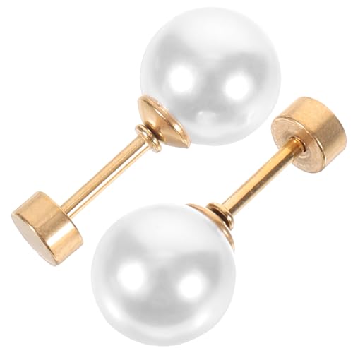 GALPADA Perlenohrringe Damen Ohrstecker Edelstahl Langlebig Elegant Modisch Vielseitig für Frauen und Mädchen Hochwertiger Ohrschmuck mit Feiner Politur und Glänzender Perle von GALPADA