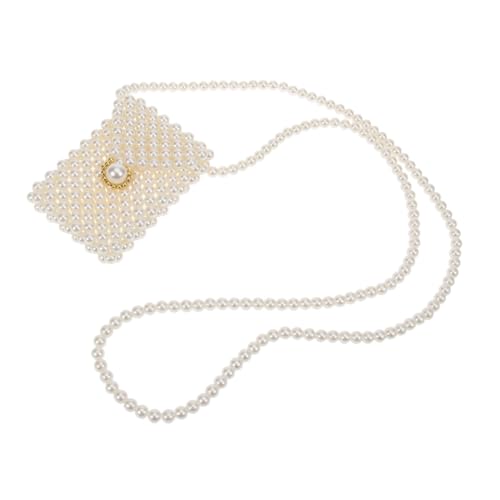 GALPADA Perlentasche Umhängetasche Portemonnaie Über Der Schultertasche Abend Handtasche Schultertaschen Schultüten Abendhandtasche Weben Abendkleidung von GALPADA