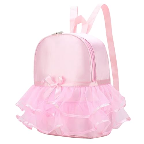GALPADA Ballett-Rucksack Für Junge Mädchen Verstellbare Nylon-tanztasche Mit Großer Kapazität Für Ballett Sport Und Schule Rosa Mit Niedlichem Design Für Kleine Tänzerinnen von GALPADA