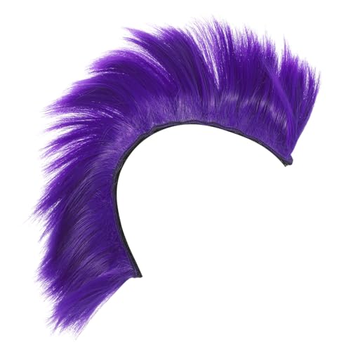 GALPADA Perücke Cosplay -Perücke Helmperückendekoration groß Cosplay-Event-Perücke Halloween-Cosplay-Perücke Königin party verkleidung hat men perücke punk Hochtemperaturdraht Violett von GALPADA
