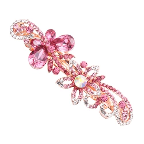 GALPADA Pinke Haarklammer mit Strass Schleife Modische Haarspange für Damen und Mädchen Langlebiges Party Haarzubehör Einzigartiges Design für Stilvolle Frisuren von GALPADA