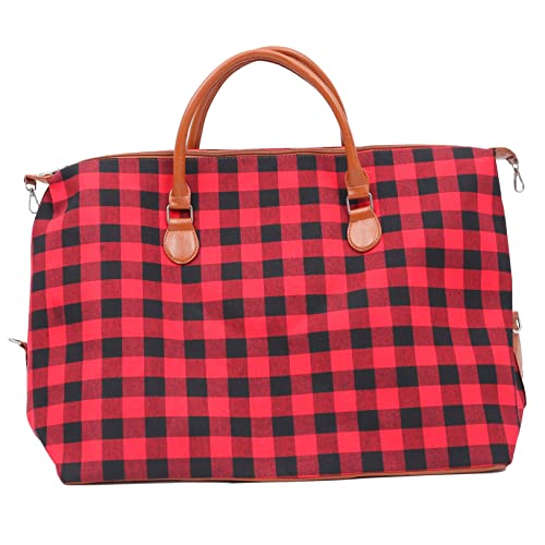 GALPADA Plaid Reisetasche Multifunktionale Handtasche Für Damen Und Herren Praktischer Aufbewahrungsbeutel Für Outdoor-aktivitäten Sport Und Reisen Stilvoller Schulter Einkaufstasche von GALPADA