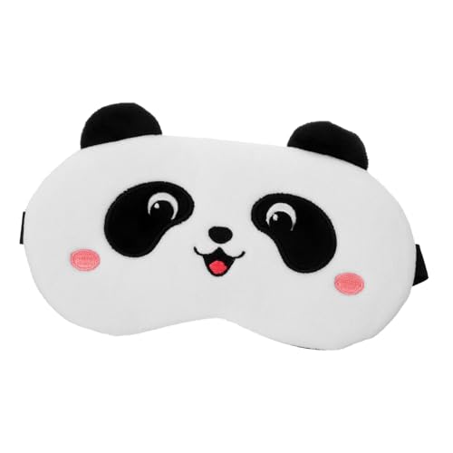 GALPADA Plüsch Schlafmaske Kuschelige Augenabdeckung Verdunkelnd Entlastet Augen Druck Weiche Schlafbrille für Männer Frauen Cartoon Panda Design von GALPADA