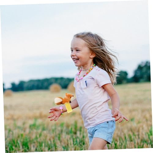 GALPADA Plüsch Schnapparmband Brauner Eichhörnchen Kuscheltier Armband Weiches Stofftier für Party Halloween Geburtstag Kindergarten von GALPADA