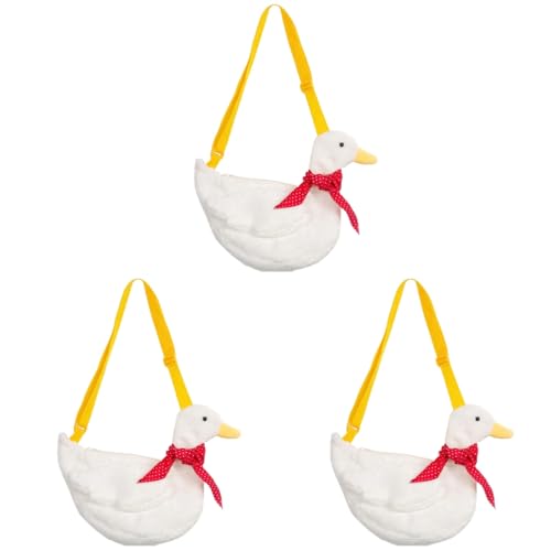 GALPADA Plüschrucksack Frauen 3 Stcs Niedliche Enten Umh?ngetasche Einzelumh?ngetasche Nylon Gans Handtasche Plüsch Geldbeutel Mini- ünz- Telefon Beutel für Frauen ?dchen Ententaschen von GALPADA
