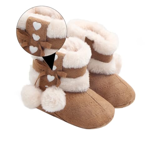 GALPADA Plüschschuhe Lauflernschuhe Für Babys Weiche Sohle Babyschuhe Säuglingsstiefel Schneestiefel Säuglingsschuhe Für Jungen Mädchen Schneestiefel Mädchen von GALPADA
