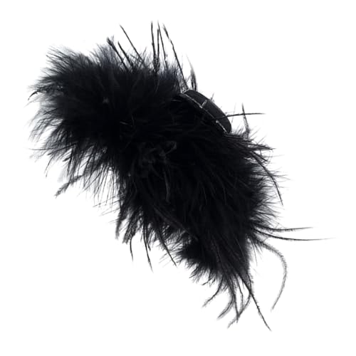 GALPADA Plume Haarklammer Damen Federn Haarspange Kreativ Modischer Halter für Alltag und Festliche Anlässe Leicht Trockenlagerung Empfohlen Schwarze Flurry Kralle für Stilvolle Frisuren von GALPADA