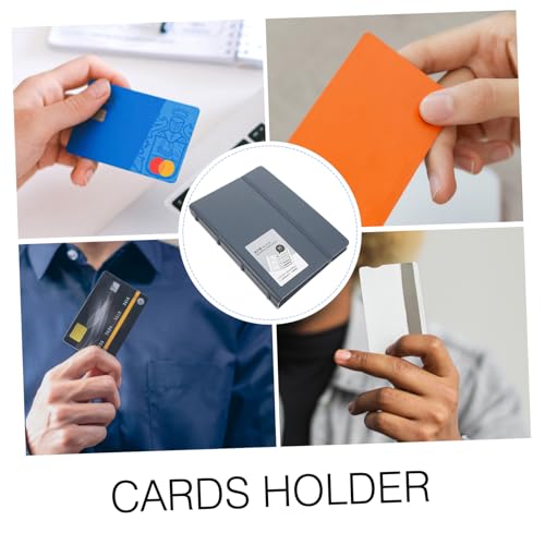 GALPADA Praktischer Visitenkartenhalter aus Langlebigem Material Karten Fassungsvermögen Flexibler Name Cards Case in Blau für Büro und Geschäftsreisen Kratzfest und Übersichtlich von GALPADA