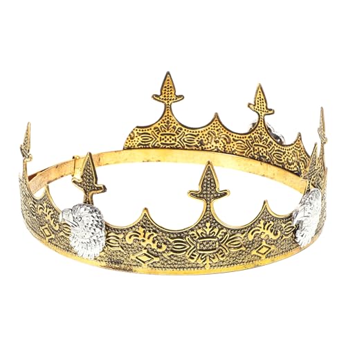 GALPADA Königskrone Für Erwachsene Vintage-design Krone Für Männer Cosplay-krone Party-zubehör Königliches Accessoire Für Bälle Und Feste von GALPADA