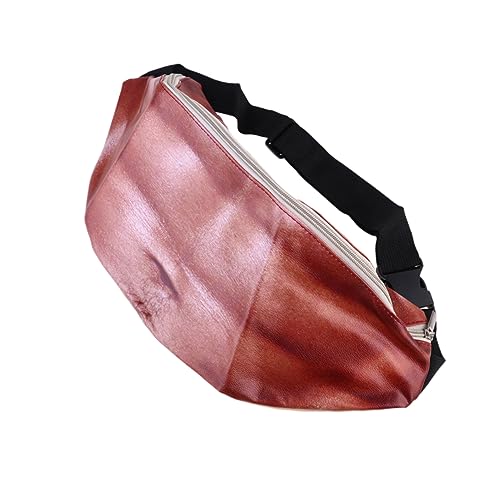 GALPADA Lustige Hüfttasche Mit Bauchmuskel-Muster Kreative Sporttasche Pu-Aufbewahrungstasche Für Damen Geldaufbewahrungstasche Mit Robusten Schultergurten von GALPADA