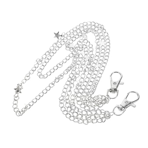 GALPADA Punk Hosenkette Damen Herren Metall Stern Anhänger Jeans Kette mit Stylischer Quaste Streetwear Taillenkette für Trendbewusste Outfits von GALPADA