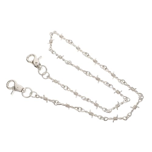 GALPADA Punk Hosenkette aus Langlebigem Metall mit Schnallenverschluss Vielseitige Jeans Kette für Herren und Damen Strapazierfähige Hose Kette Accessoire zum Befestigen von Schlüsseln von GALPADA
