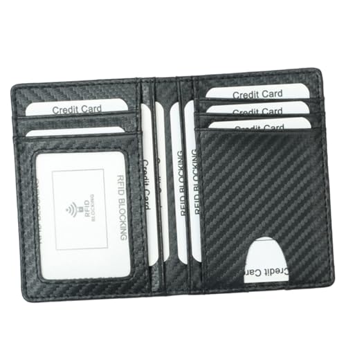 GALPADA RFID Carbonfaser Herren Geldbörse Wallet Kartenetui mit Multi Fächern Leichtes Portemonnaie für Alltag und Business Modischer Geldbeutel in Schwarz Sicherer Schutz vor von GALPADA