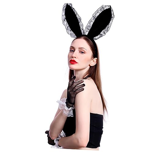 GALPADA Rabbit Ear Haarreif für Kostümpartys Hasenohren Accessoire für Cosplay und Besondere Anlässe Schwarz GALPADA Rabbit Ear Haarreif für Kostümpartys Hasenohren Accessoire für Cosplay und Besondere Anlässe Schwarz von GALPADA