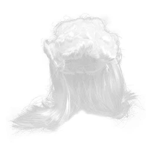 GALPADA Richterperücke Anwaltsperücke Weiße Perücke Für Cosplay Lange Lockige Perücke Aus Kunsthaar Für Maskerade Und von GALPADA