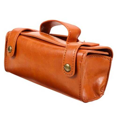 GALPADA Reise Kulturtasche für Herren PU Leder Waschbeutel mit Mehreren Fächern Große Tragbare Toilettenartikel Tasche für Reisen Braun und Praktisch von GALPADA