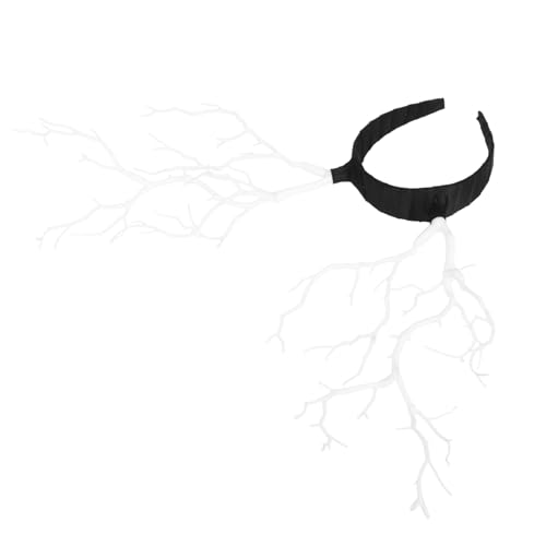 GALPADA Rentiergeweih Stirnband Weihnachten weibliche Haardekoration Kostüm Weihnachtshaarschmuck weihnachtsdeko Frauen Zweig Geweih Kopfschmuck Rentiergeweih Stirnbänder Umweltkleber Weiß von GALPADA