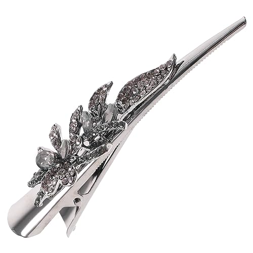 GALPADA Retro Haarklammer Entenschnabel mit Funkelnden Strasssteinen Großer Metall Clip für Damen Sicherer Haarschäden Modisches Haarschmuck Accessoire für Alltag und Festliche Anlässe von GALPADA