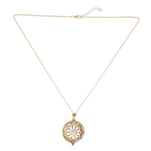 GALPADA Retro Lupe Anhänger Halskette Damen Lange Kette mit Vergrößerungsglas Charm Schmuck für Lesen und Alltag Verarbeitung Passend zu Pullover Mantel Kleid Geschenkidee von GALPADA