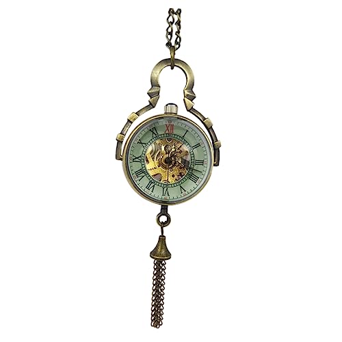 GALPADA Vintage Mechanische Taschenuhr Mit Hängekette Halsketten-taschenuhr Aus Hochwertigem Legierungsmaterial Kleidungsdekor-Accessoires Für Langen Gebrauch von GALPADA