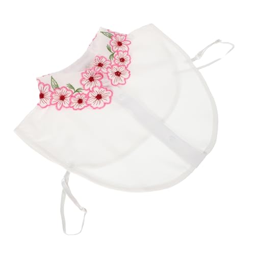 GALPADA Revers Gefälschter Kragen Farbkragen Reverskragen Halskette Kette Schmuck Armband Kette Schmuck Künstliches Halsband Beweglicher Kragen Doppelköpfiger Schmuck Weiß Polyester von GALPADA