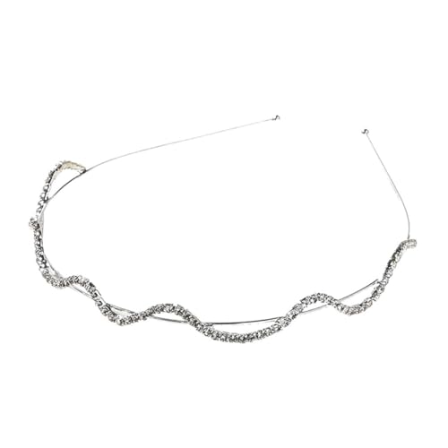 GALPADA Rhinestone Haarband mit Gepolstertem Gewelltem Design Strahlender Brautschmuck für Damen Schonend für Haar und Kopfhaut Vielseitiges Stirnband für Hochzeit Party und Alltag von GALPADA
