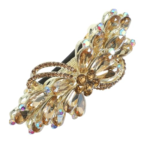 GALPADA Rhinestone Haarklammer mit Federverschluss für Dickes Haar Modischer Brautschmuck aus Legierung Funkelnde Strasssteine Stilvolles Haarschmuck accessoire für Festliche Frisuren von GALPADA