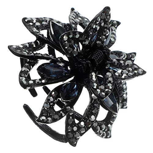 GALPADA Rhinestone Haarspange für Damen Blüten Haarklammer aus Hochwertigem Material und Praktisch für Dünnes und Dickes Haar zum Schminken für Besondere von GALPADA