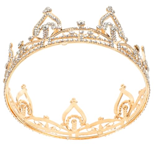 GALPADA Rhinestone Rundes Prinzessin-stil Tiara Haarreif Damen Glänzend Haarschmuck für Hochzeit Geburtstag Maskerade Party Maskerade-Haar-Accessoire von GALPADA
