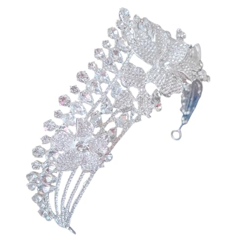 GALPADA Rhinestone Tiara Haarreif Strass Haarschmuck für Frauen Hochzeit Geburtstag Party Braut Accessoire Silber von GALPADA