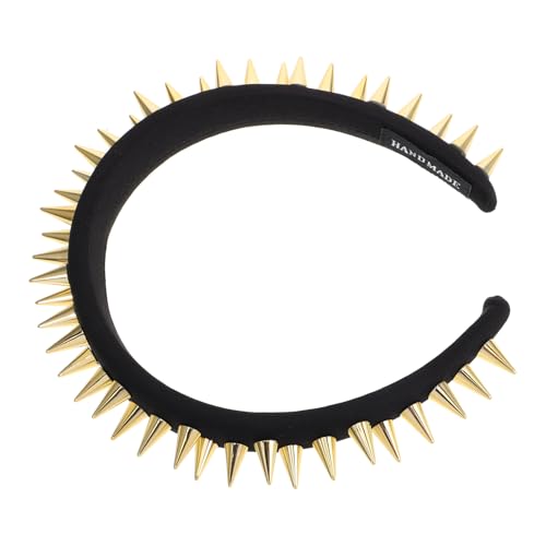 GALPADA Nieten Stirnband Mit Spitzen Für Frauen Party Haarband Mit Nieten Ausgefallener Kopfschmuck Für Halloween Punk Stirnband Für Damen von GALPADA
