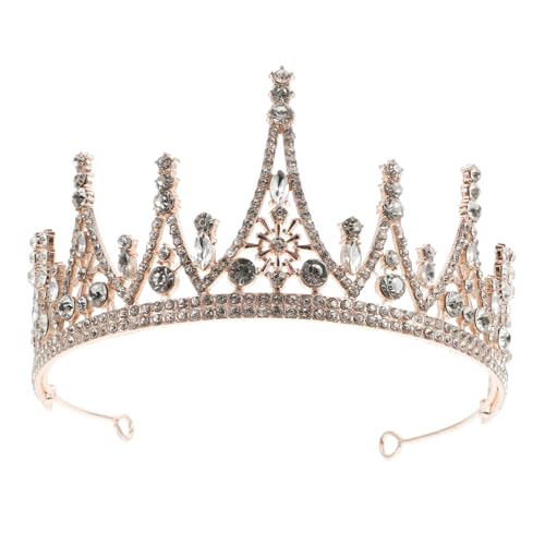GALPADA Roségold Geburtstag Krone Haarreif Charmantes Haarschmuck für Mädchen Vielseitiges Accessoire für Partys Hochzeiten Geburtstagsfeiern Bequem und Glänzendes Design von GALPADA