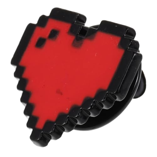 GALPADA Rote Pixel Herz Brosche Anstecknadel Schmuck für Kleidung Rucksäcke Hüte Party Valentinstag Accessoire von GALPADA