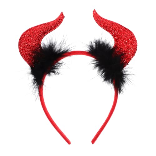 GALPADA Teufelshörner Haarband Für Halloween Rote Cosplay -haarschmuck Für Kostümpartys Maskeraden Leicht Und Für Festliche Anlässe von GALPADA