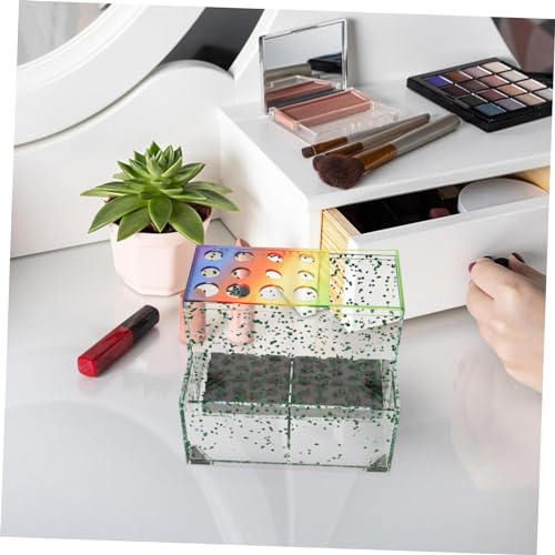 GALPADA Salon Scherenhalter aus Transparentem Kunststoff rutschfeste Aufbewahrungsbox mit Großem Fassungsvermögen und Fächern Praktischer Friseurzubehör Organizer für Desktop und von GALPADA