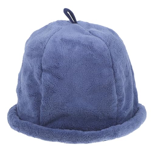 GALPADA Saunahut Aus Korallenvlies - Blaue Saunakappe Für Damen Und Herren - Ideal Für Sauna Haarbad Und Wellness Stylische Duschhaube Für Entspannende von GALPADA