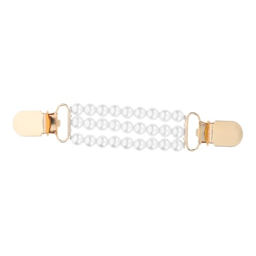 GALPADA Schalclip mit Kette und Faux Perlen Eleganter Cardigan Clip für Damen Schützt vor Entblößung Vielseitig für Pullover Schals Kleider und Hemden Diskret und Sicher Modische Brosche von GALPADA