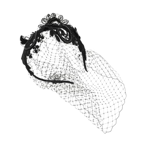 GALPADA Netzschleier-teeparty-accessoire Retro-haarreif Für Hochzeiten Schwarzer Schleier Haarreif Flapper-fascinator Brautschmuck Kopfbedeckung Für Frauen von GALPADA