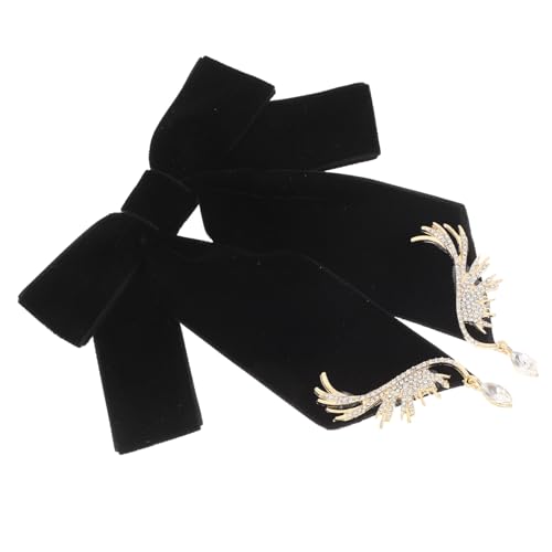 GALPADA Schleifen brosche damen brosche schleifenbrosche Retro Brosche Barocke Brosche Krawatte für Frauen Bogen Krawatten für Frauen Broschen und Anstecknadeln für Damen Legierung Black von GALPADA