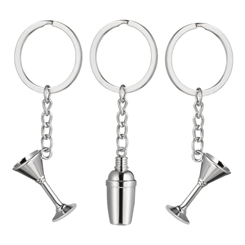 GALPADA Schlüsselanhänger Barkeeper 6 Stück Schlüsselanhänger Shaker Kelch Sicherer Dekorativer Praktischer von GALPADA