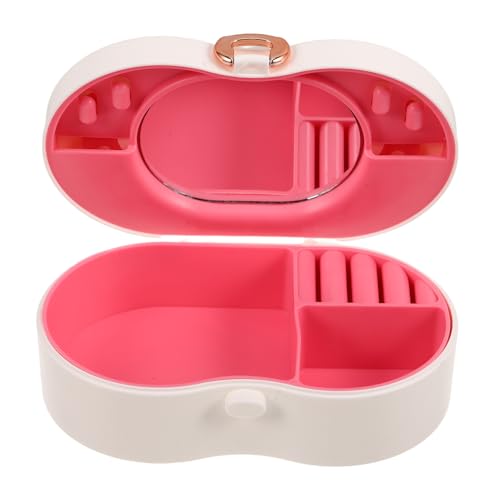 GALPADA Schminkkoffer Für Mädchen Mit Spiegel Und Fächern Kosmetikbox Mit Schleifendesign Für Schminkspielzeug Und Aufbewahrung Von Beauty-Accessoires von GALPADA