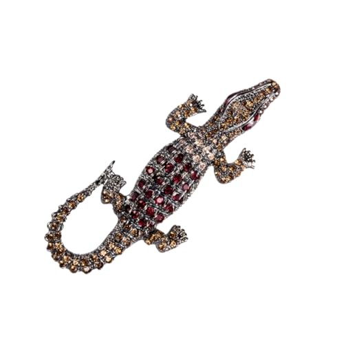 GALPADA Kleideraccessoires Brosche Pin Schmuck Pin Strass Brustnadel Anstecknadeln Strass Brosche Cartoon-brosche Eidechsenbrustnadel Kreative Brosche Dekor Brustnadel Rot Stift von GALPADA