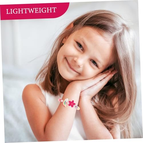 GALPADA Schmuckset Mädchen Perlenarmband und Halskette Set Holz Perlen Buntes Regenbogen Design Leicht Hautfreundlich Langlebig Für Mädchen Geschenk Geburtstag von GALPADA
